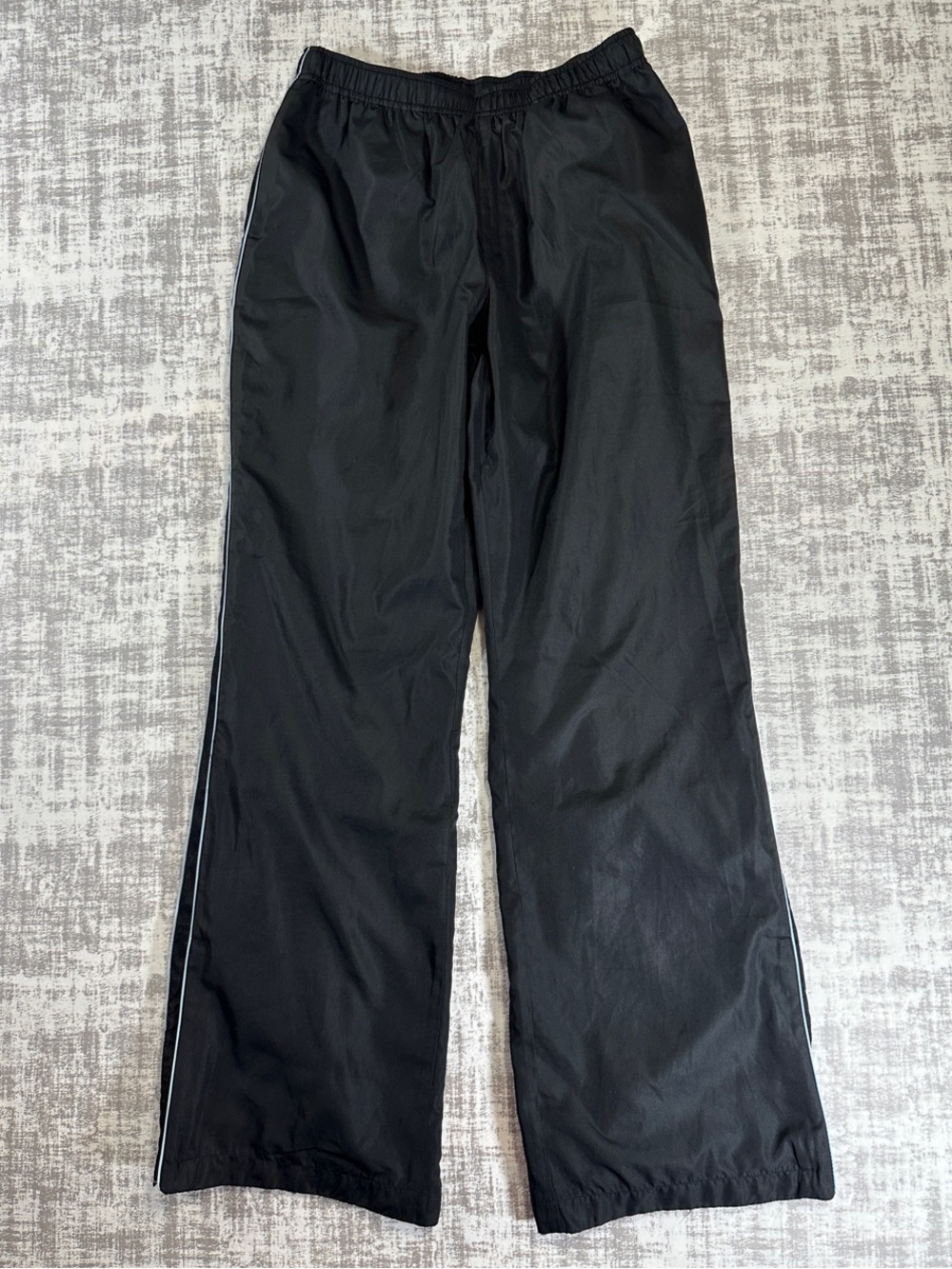 Men's Black Track Pants with Side Stripe